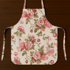 Floral apron flat lay with front pocket