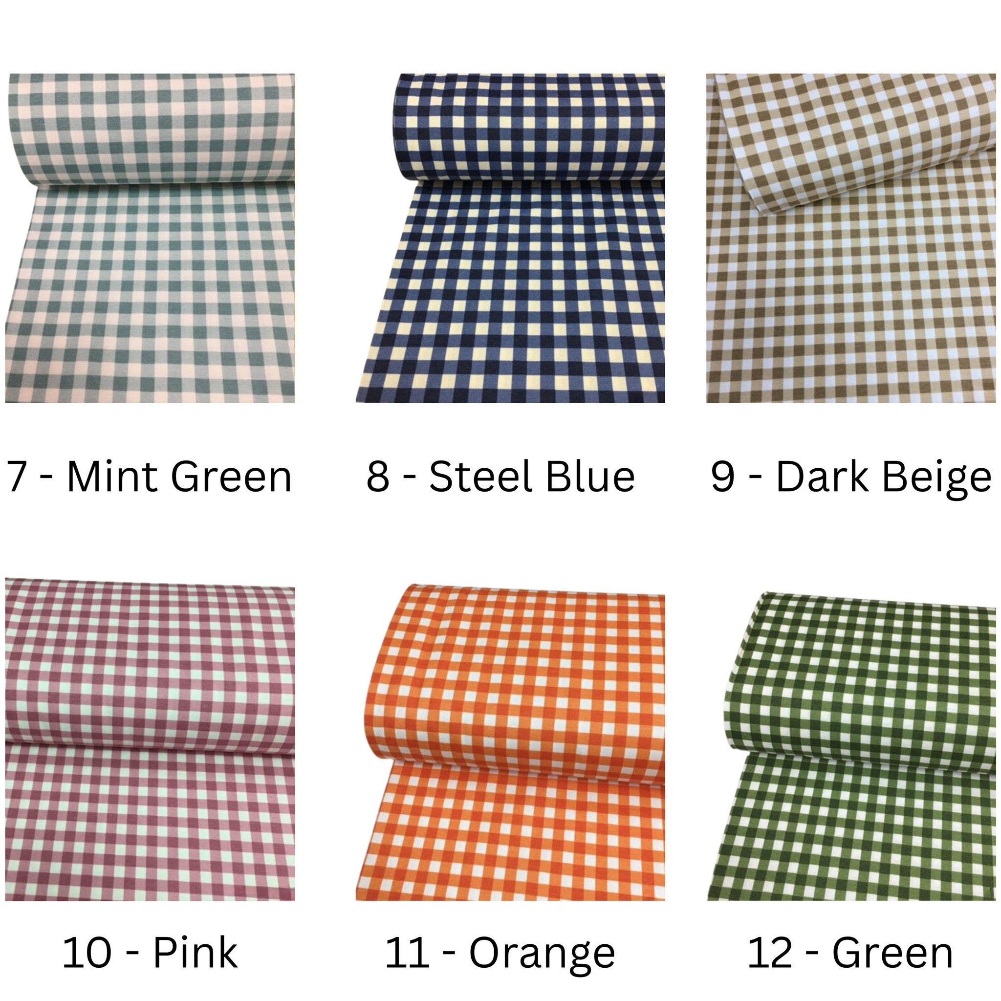 Gingham color chart all 12 colors