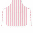 Pink striped apron on hanger