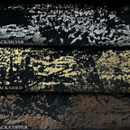 Black silver, black gold and black copper velvet