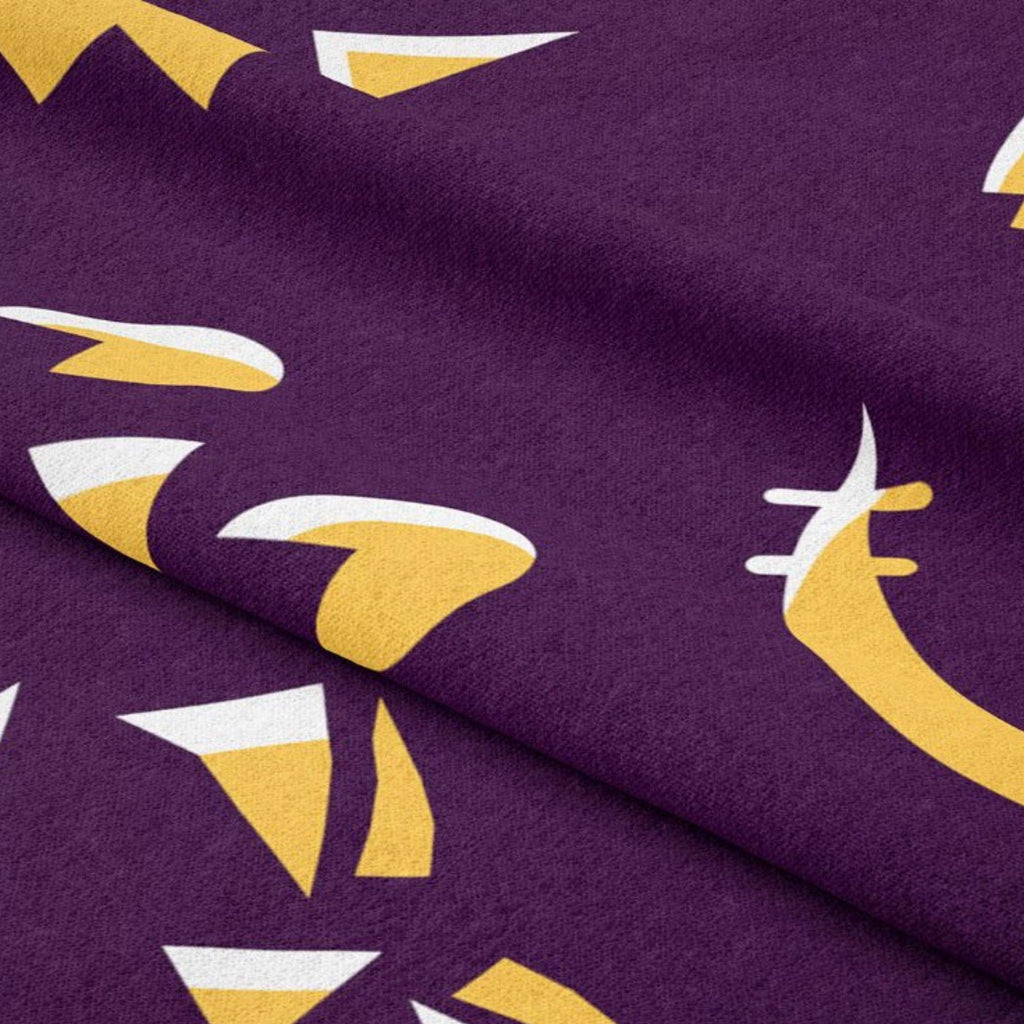 Purple pumpkin fabric close-up