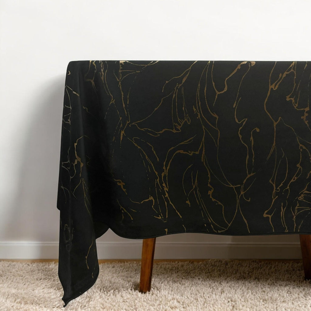 Velvet Tablecloth — Marble Swirl, 3 Colors, Custom Size