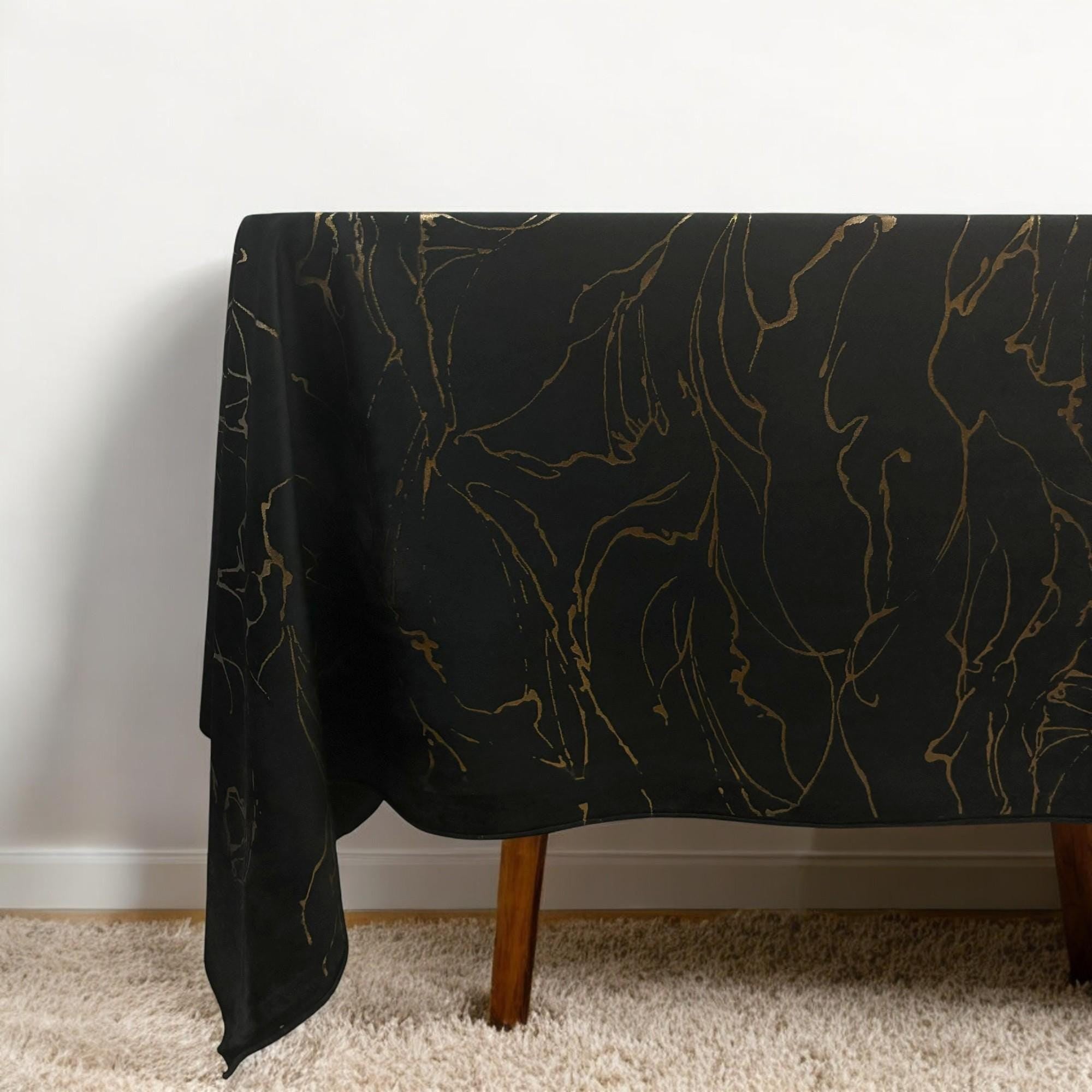 Velvet Tablecloth — Marble Swirl, 3 Colors, Custom Size