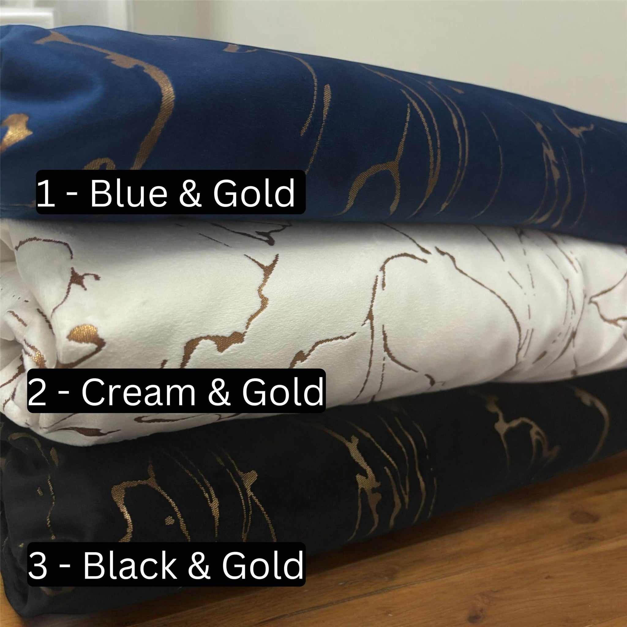 Velvet Tablecloth — Marble Swirl, 3 Colors, Custom Size