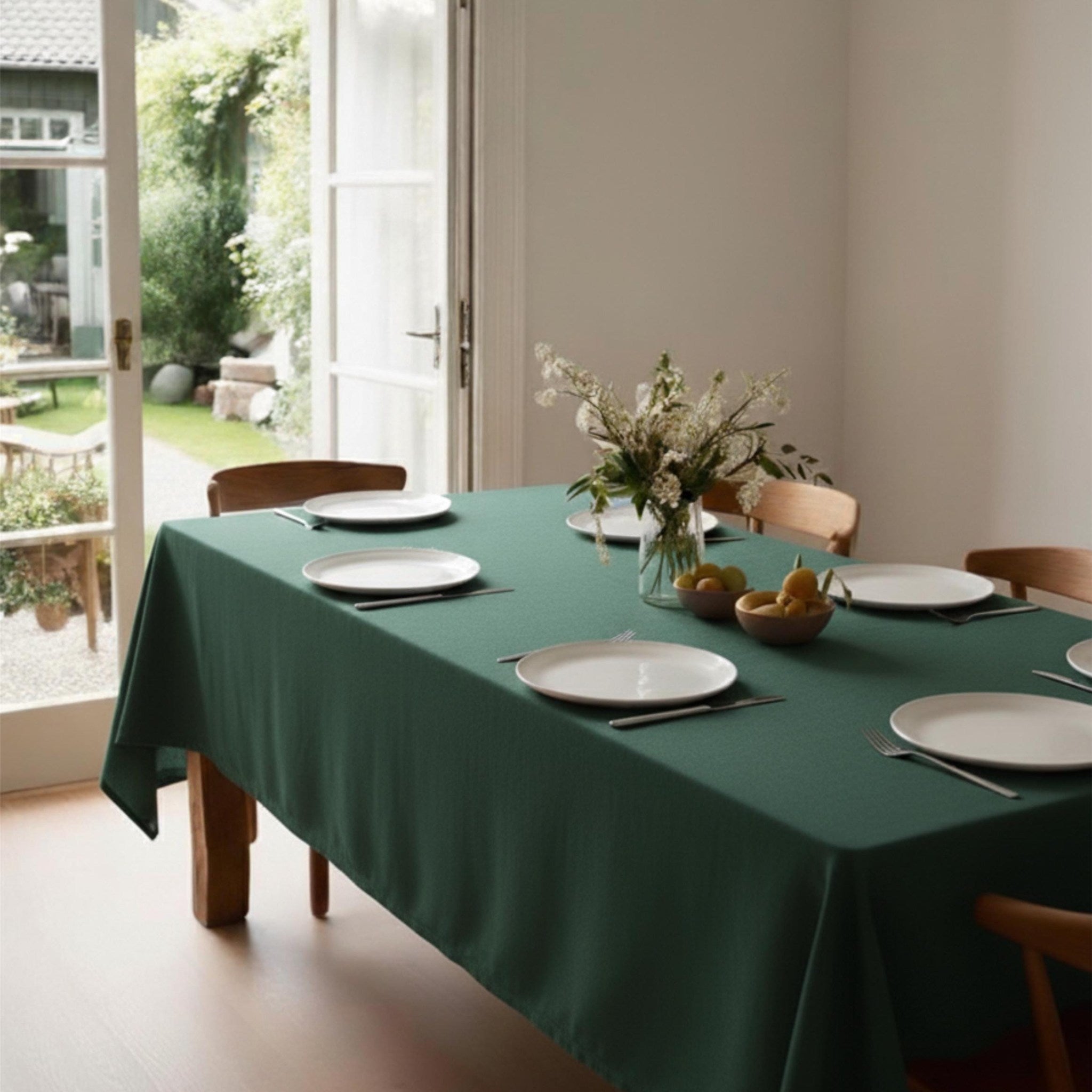 Stain Resistant Cotton Tablecloth — 58 Colors, Custom Size