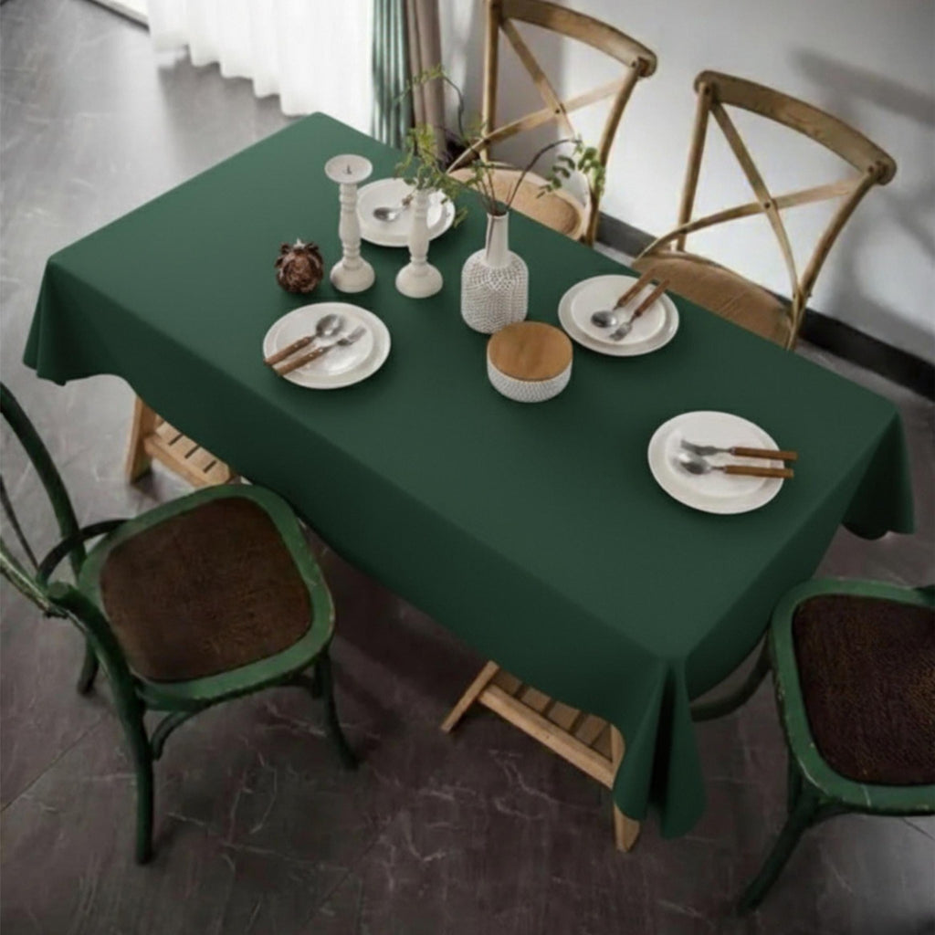 Stain Resistant Cotton Tablecloth — 58 Colors, Custom Size