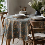 Velvet Tablecloth — Gray & Copper, 13 Colors, Custom Size