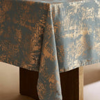 Velvet Tablecloth — Gray & Copper, 13 Colors, Custom Size