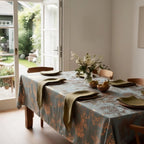 Velvet Tablecloth — Gray & Copper, 13 Colors, Custom Size