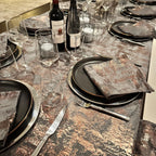 Velvet Tablecloth — Gray & Copper, 13 Colors, Custom Size