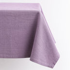 Cotton Linen Tablecloth — Lavender, 60 Colors, Custom Size