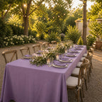 Cotton Linen Tablecloth — Lavender, 60 Colors, Custom Size
