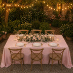 Cotton Linen Tablecloth — Powder Pink, 60 Colors, Custom Size