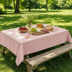 Cotton Linen Tablecloth — Powder Pink, 60 Colors, Custom Size