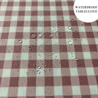 Gingham Cotton Tablecloth — Powder Check, 9 Colors, Custom Size