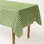 Gingham Cotton Tablecloth — Green Mini Check, 12 Colors, Custom Size