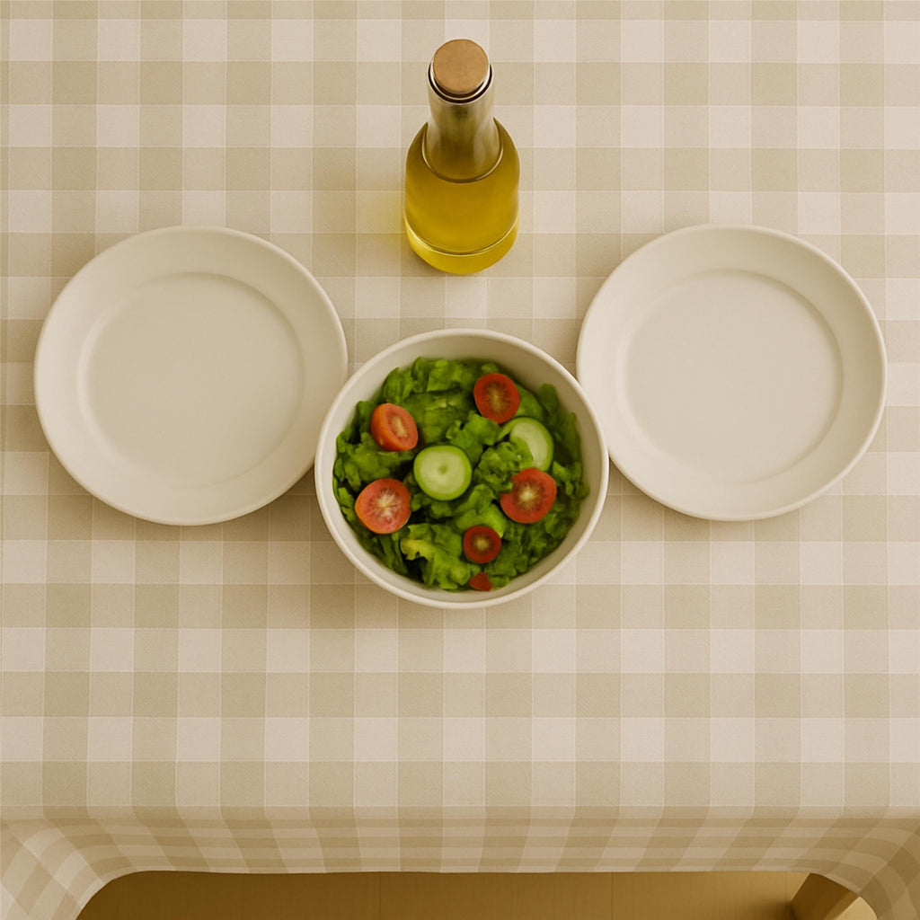 Gingham Cotton Tablecloth — Green Mini Check, 12 Colors, Custom Size