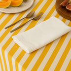 Striped Cotton Tablecloth — Yellow, 12 Colors, Custom Size