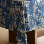 Velvet Tablecloth — Navy Blue & Copper, 13 Colors, Custom Size
