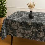 Velvet Tablecloth — Dark Gray & Copper, 13 Colors, Custom Size