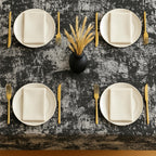 Velvet Tablecloth — Dark Gray & Copper, 13 Colors, Custom Size