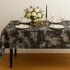 Velvet Tablecloth — Dark Gray & Copper, 13 Colors, Custom Size