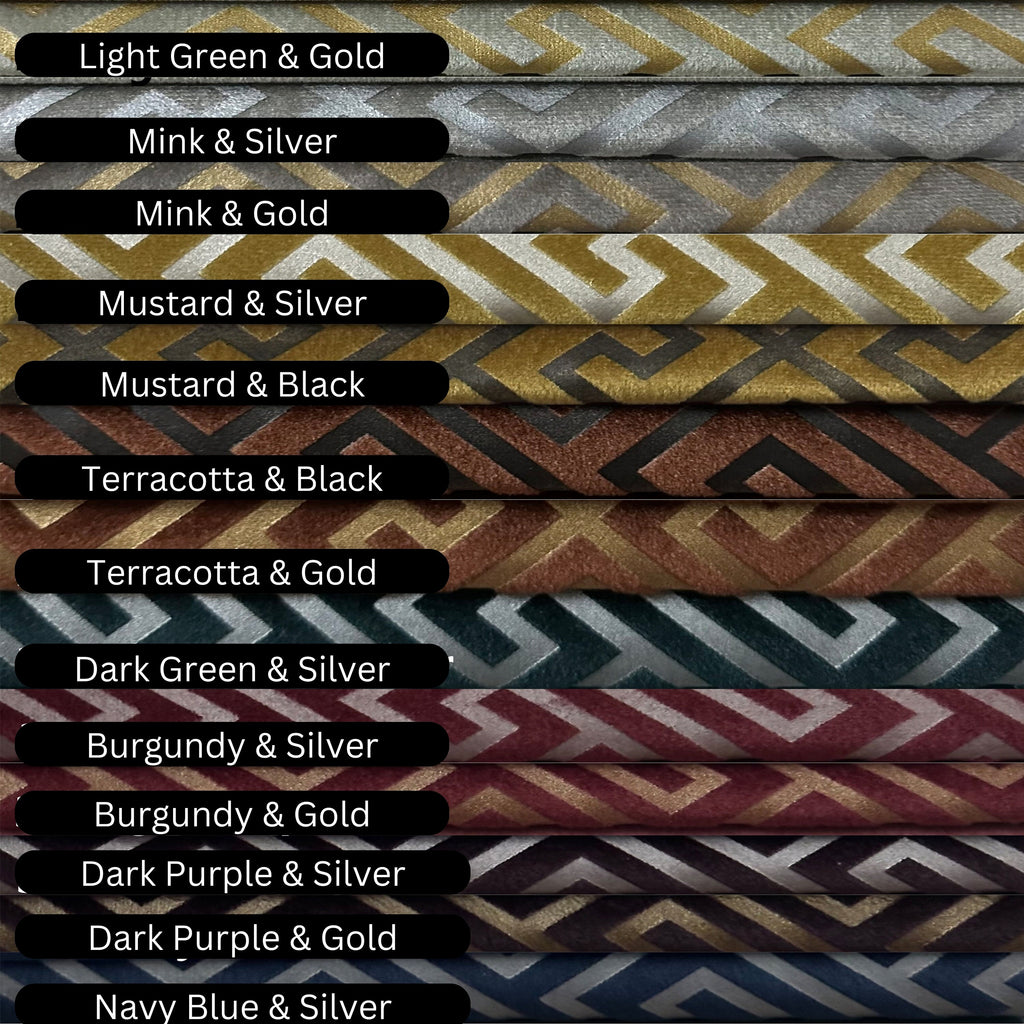 Greek Key velvet color chart — part 2