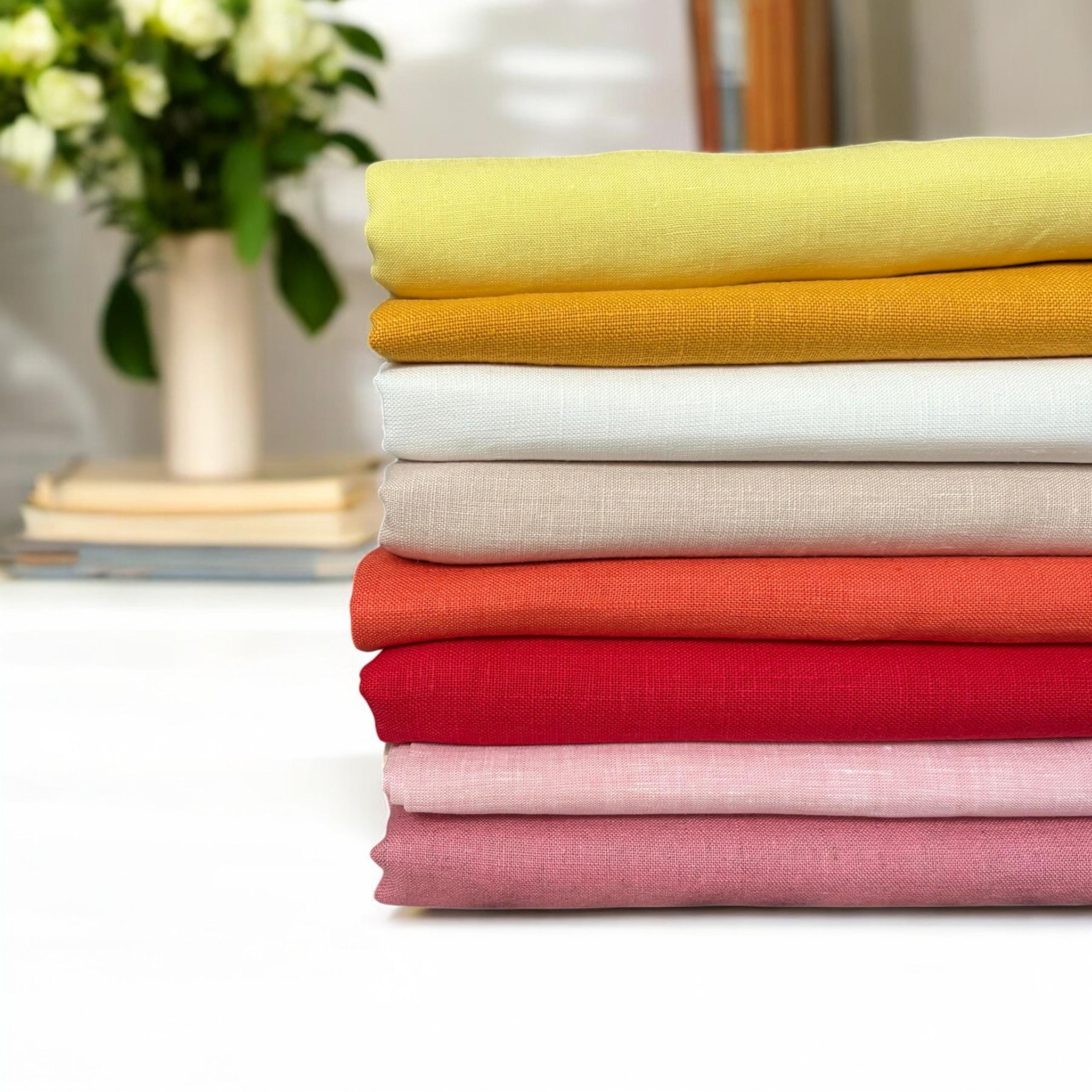 100% linen tablecloth on dining table