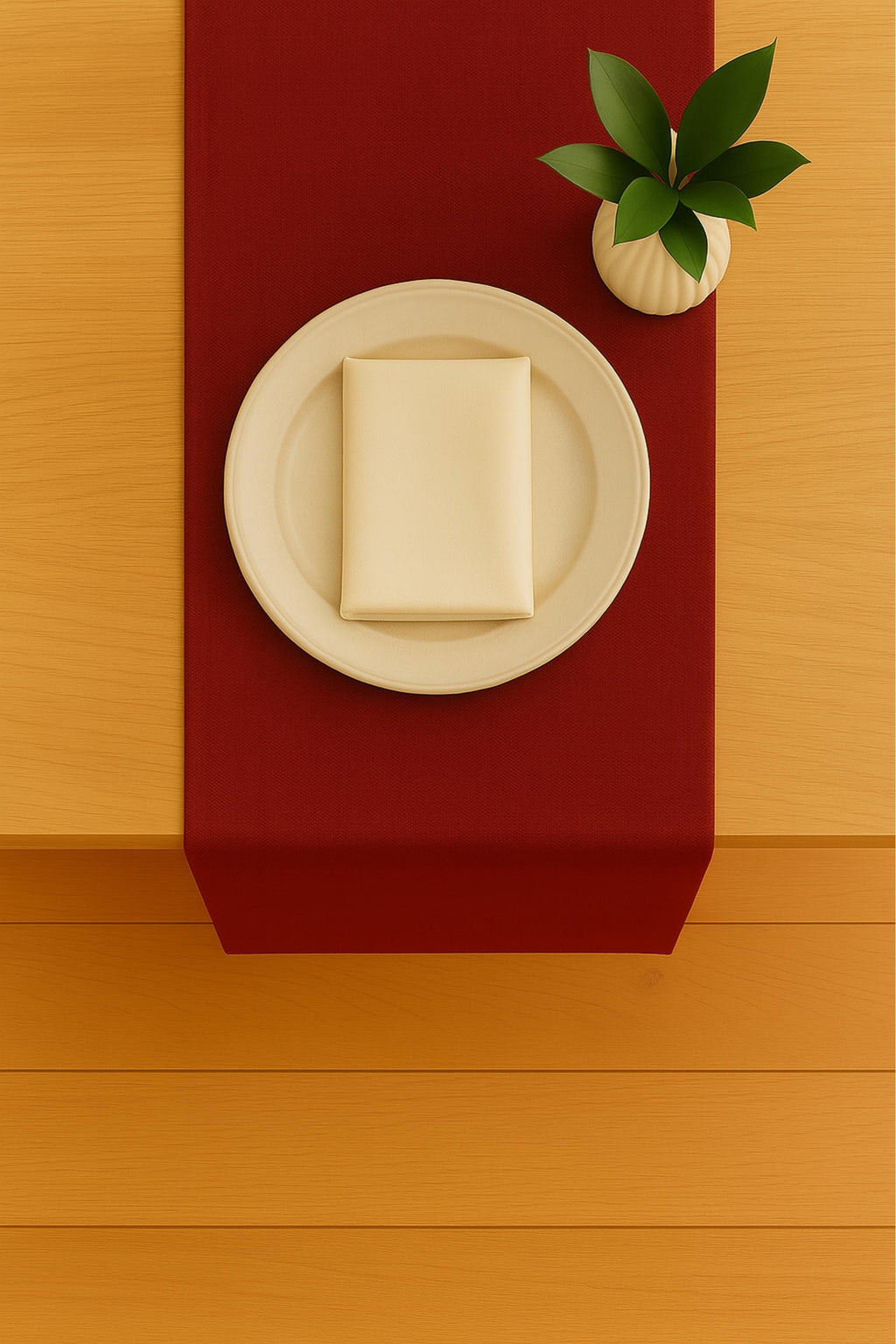 Linen runner table styling