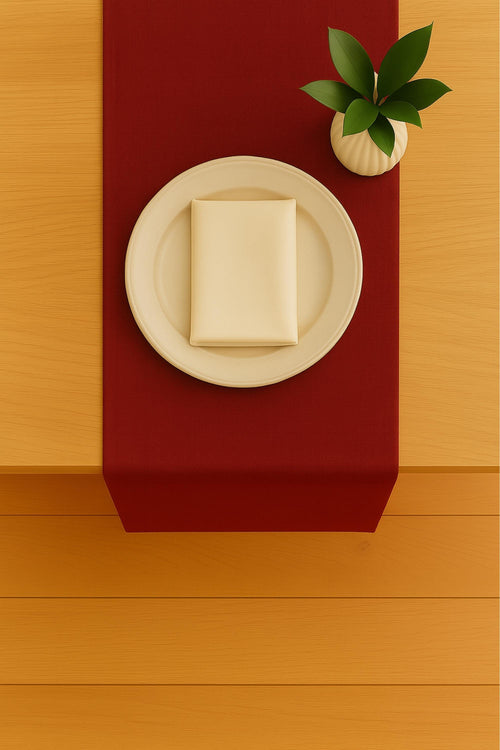 Linen runner table styling