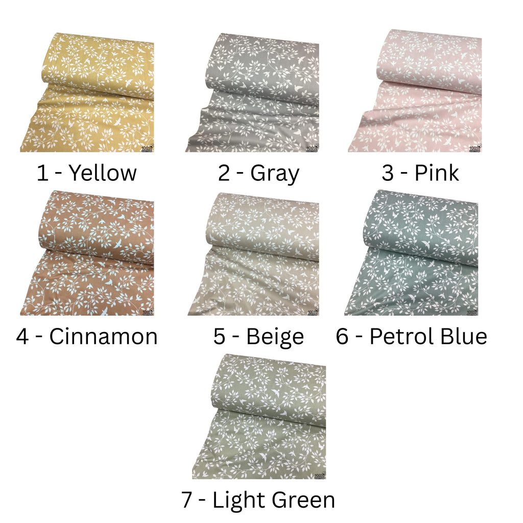 Cotton runner color chart — 7 colors