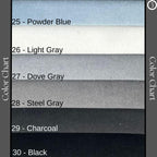 Color chart — colors 25 to 30