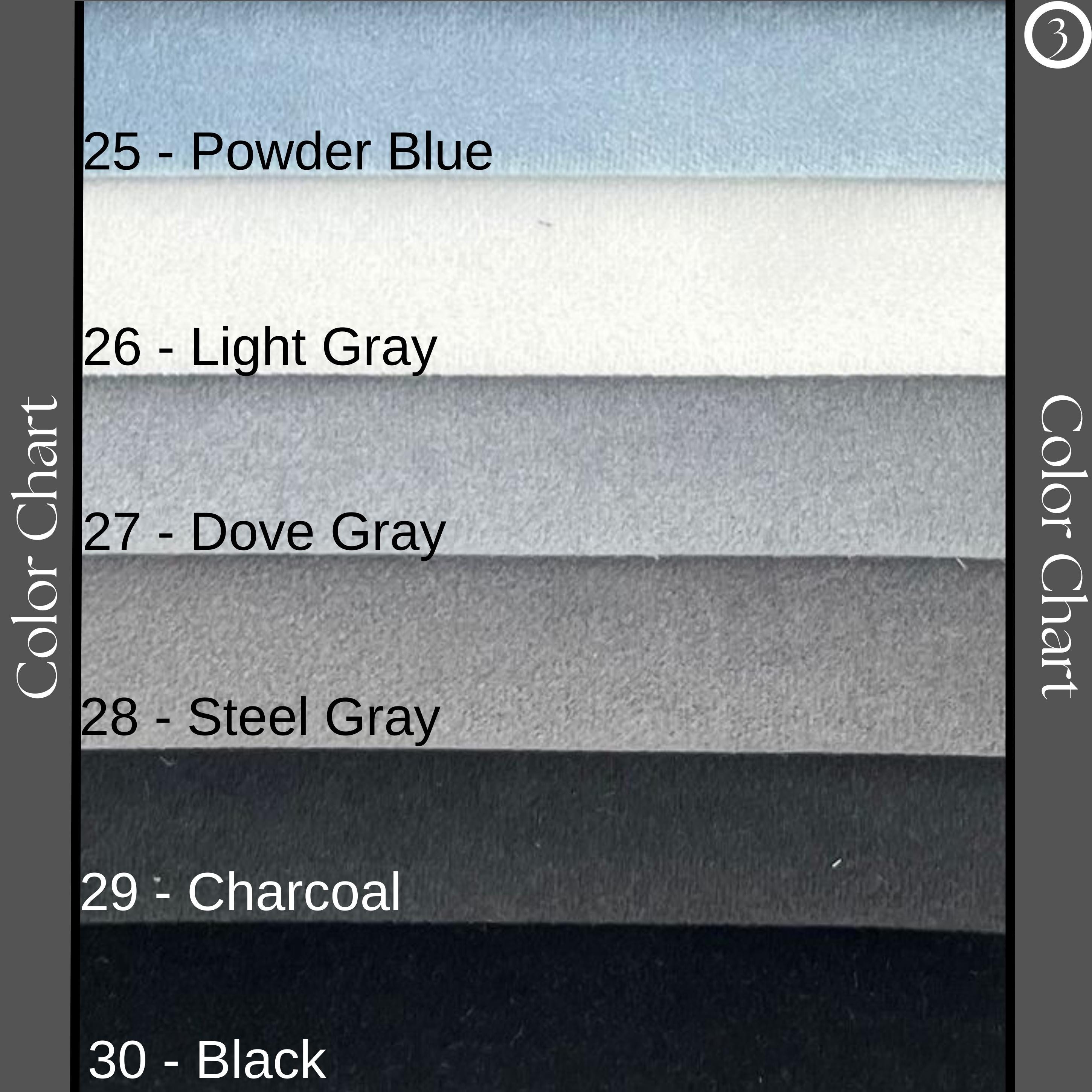Color chart — colors 25 to 30