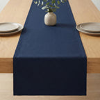 Water-repellent velvet table runner detail