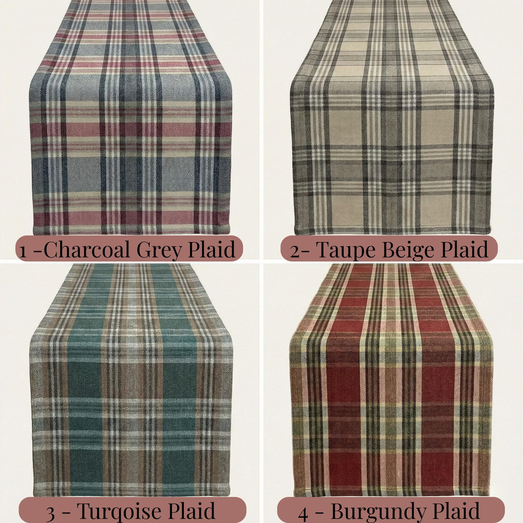 Plaid runner decor