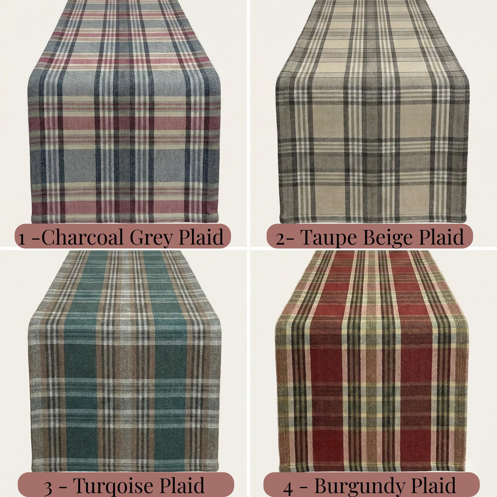 Plaid runner decor