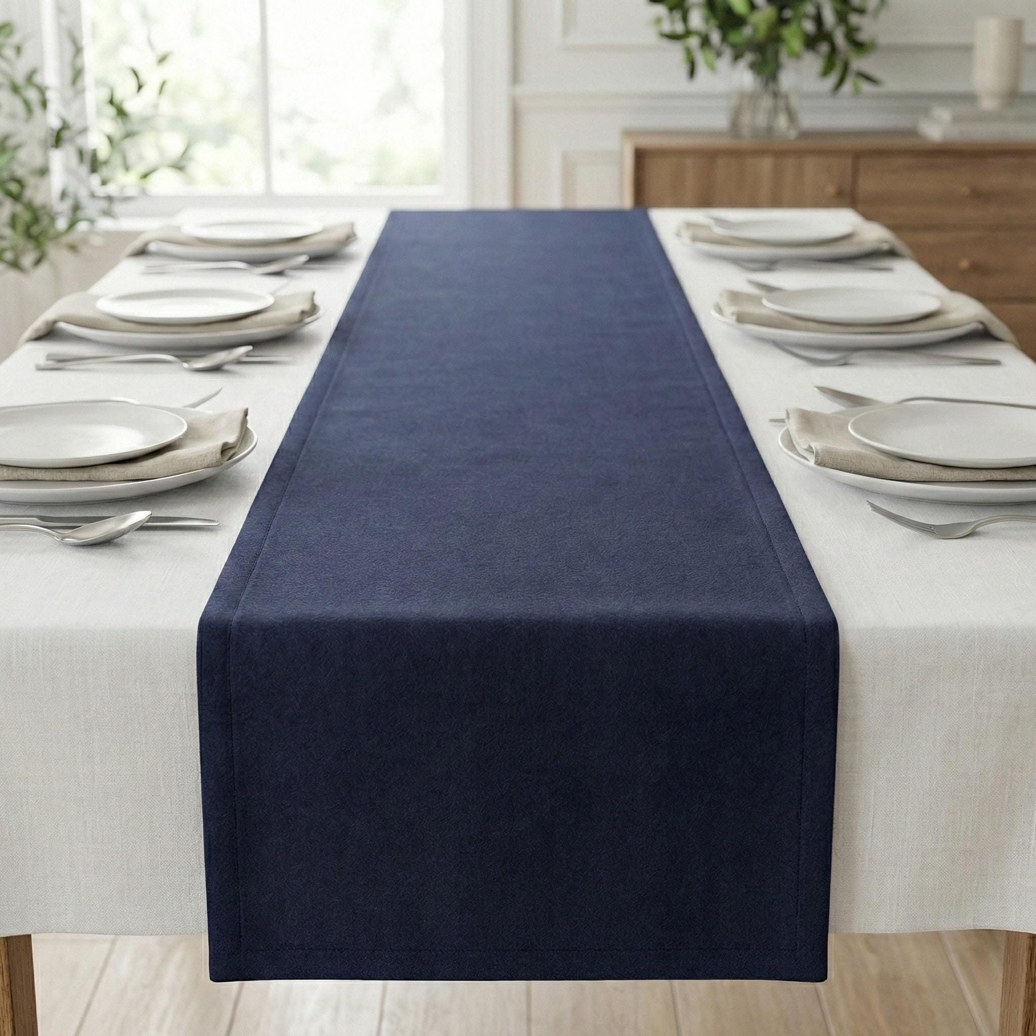Washed linen table runner