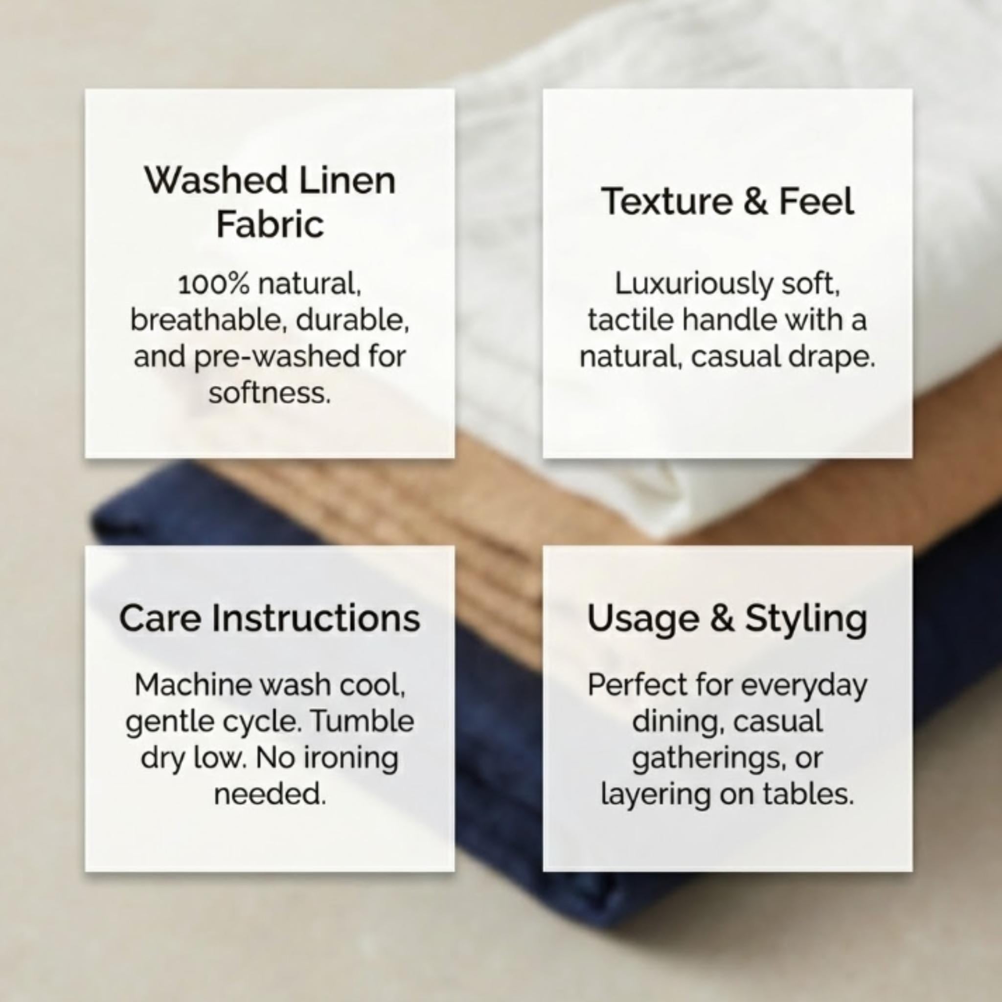 Washed linen runner styling