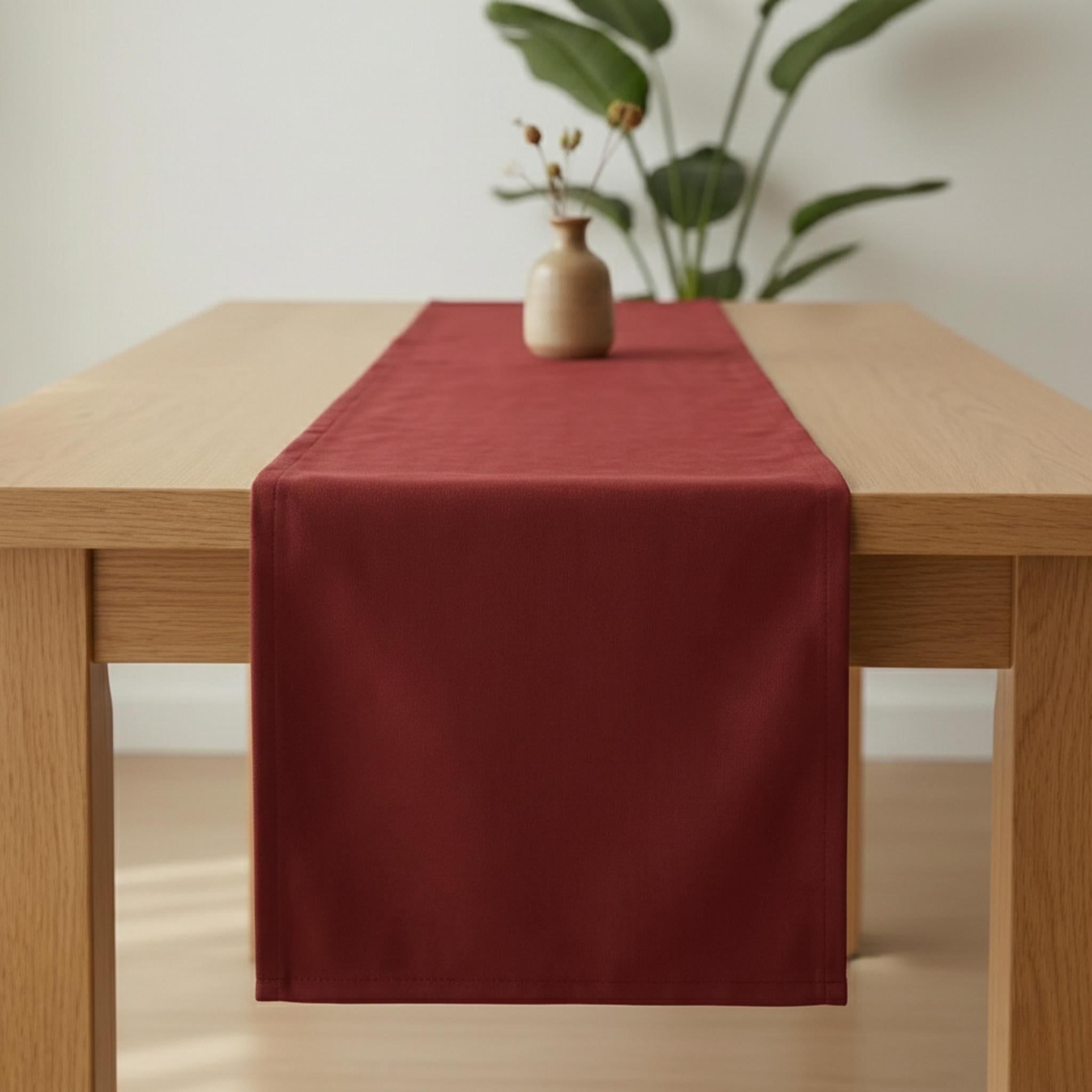 Velvet table runner close-up texture