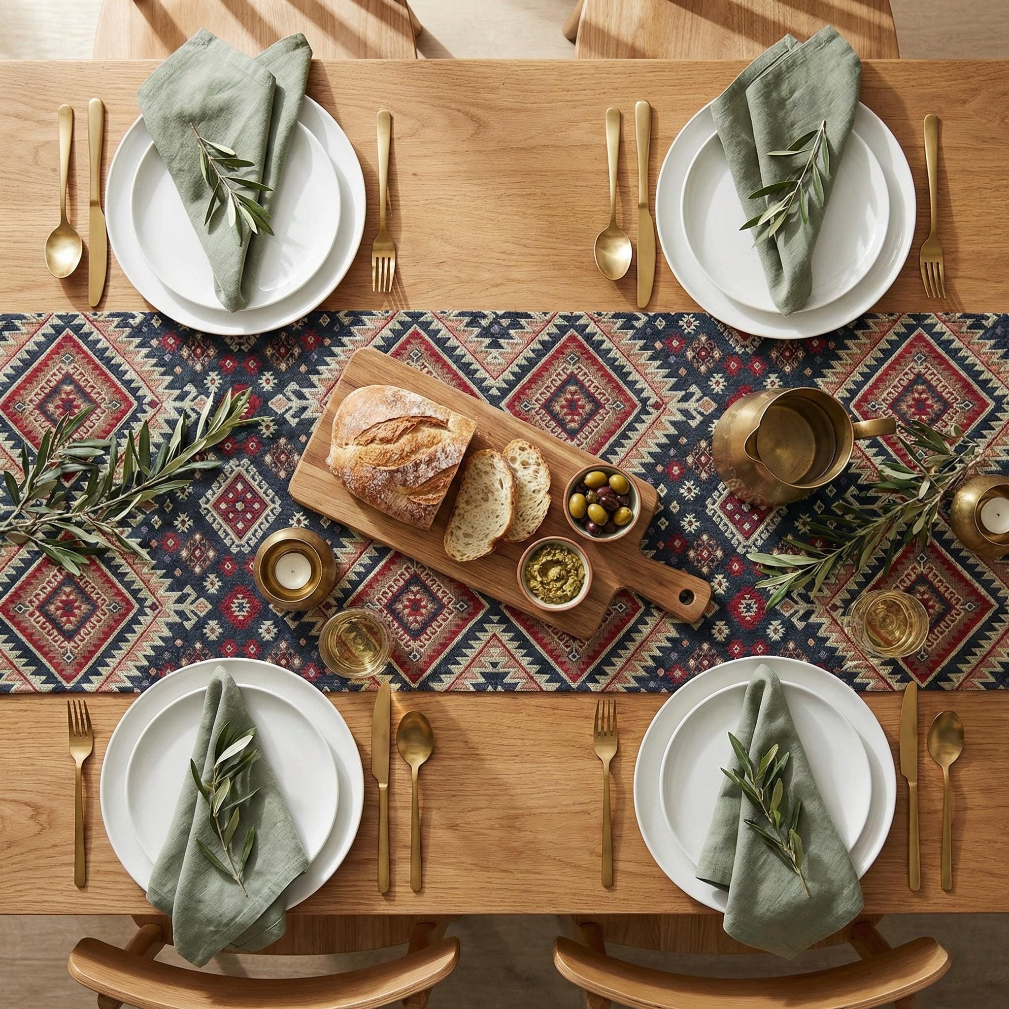 Multicolor rustic runner styling