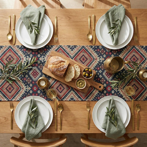Multicolor rustic runner styling