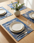 Patterned velvet placemat styling