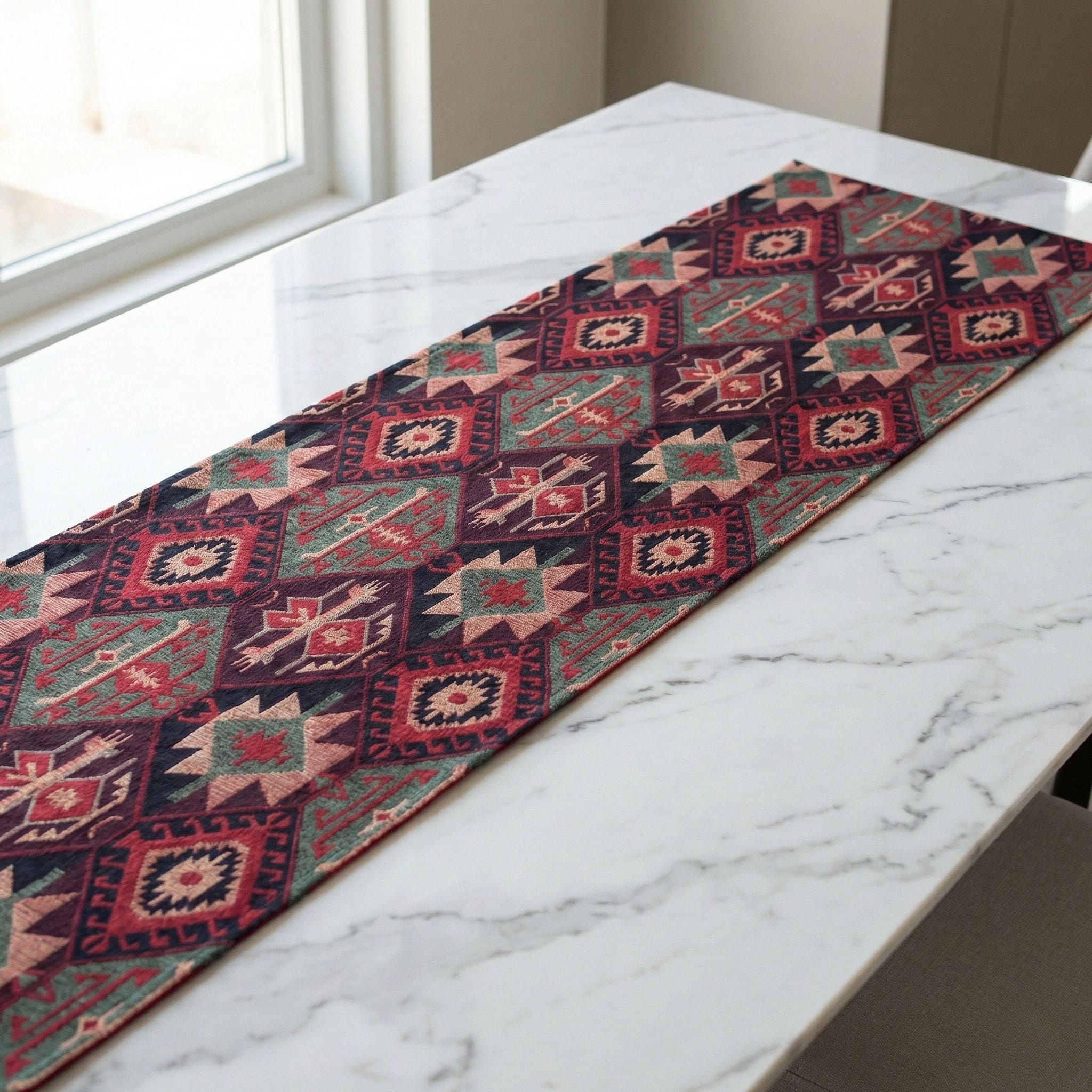 Runner on dining table