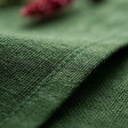 Rustic linen runner detail