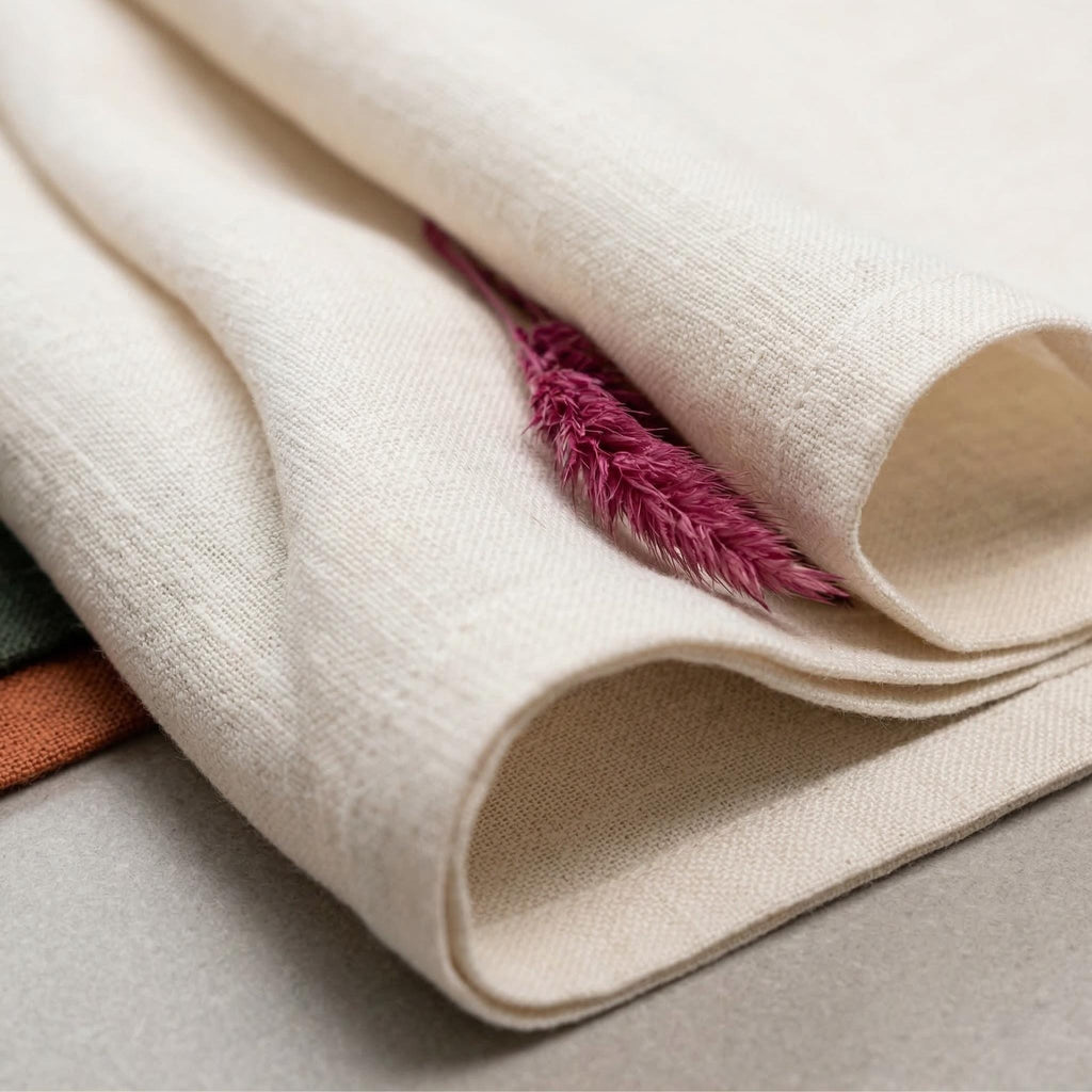 Linen place mats table setting
