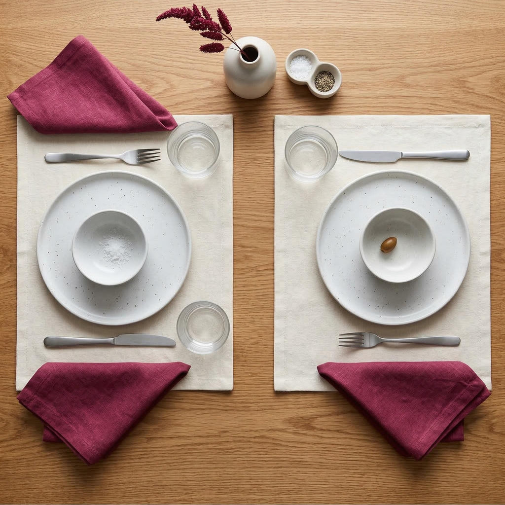 Linen placemat texture