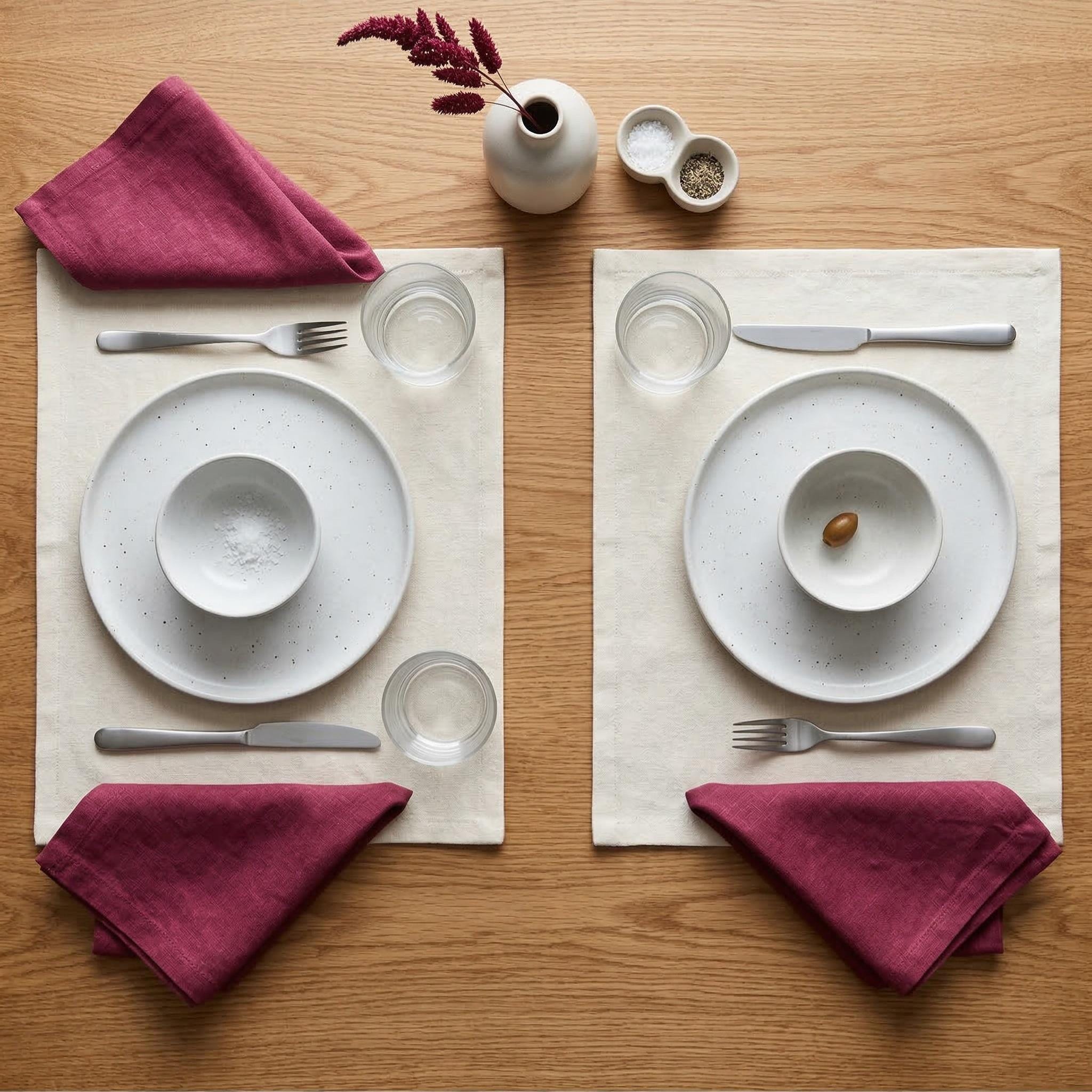 Linen placemat texture