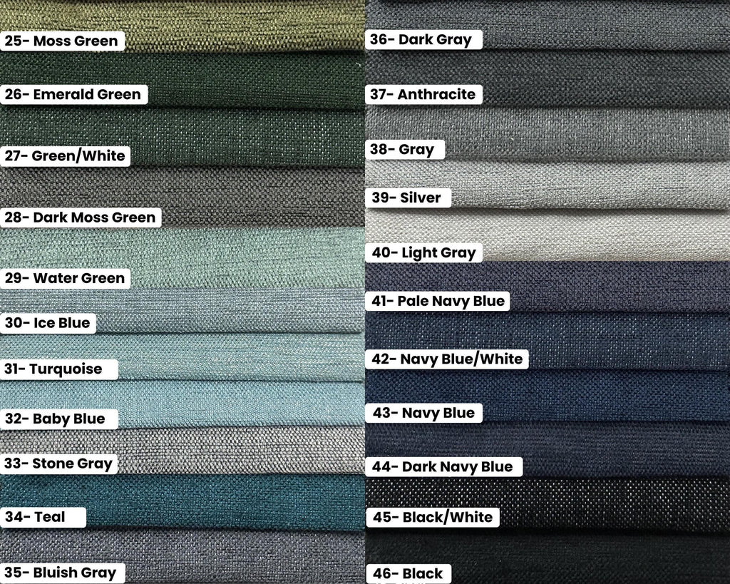 Solid linen placemats on table