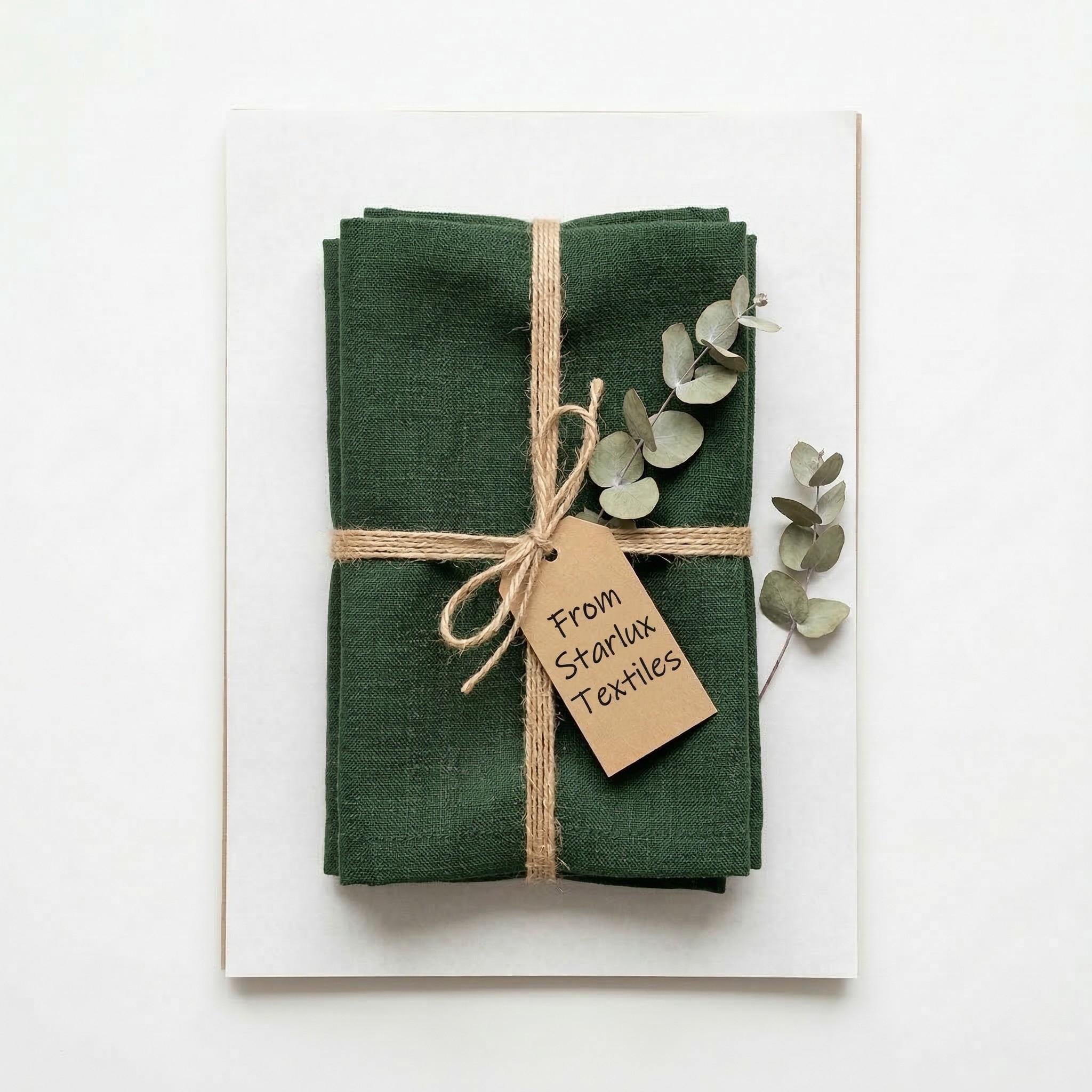 Round linen placemats