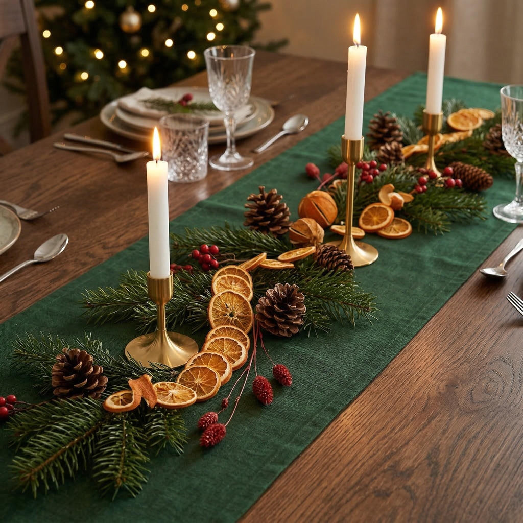 Wedding table runner styling